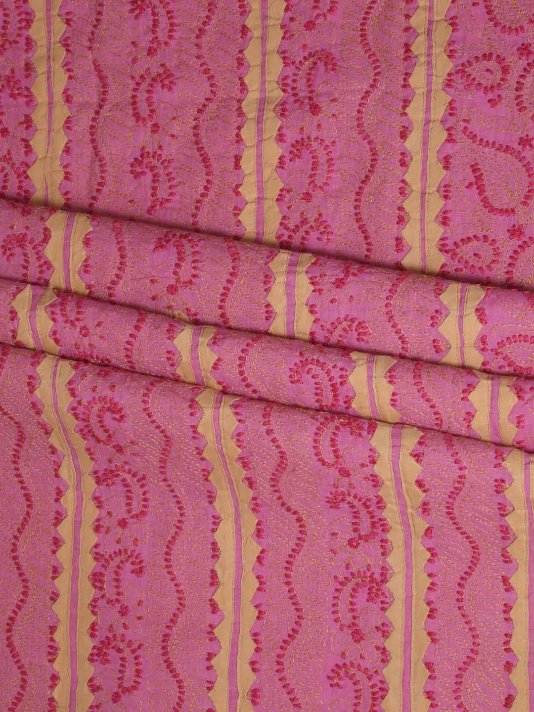 Ada Hand Embroidered Pink Cotton Lucknowi Chikankari Unstitched Suit Piece 01A177301