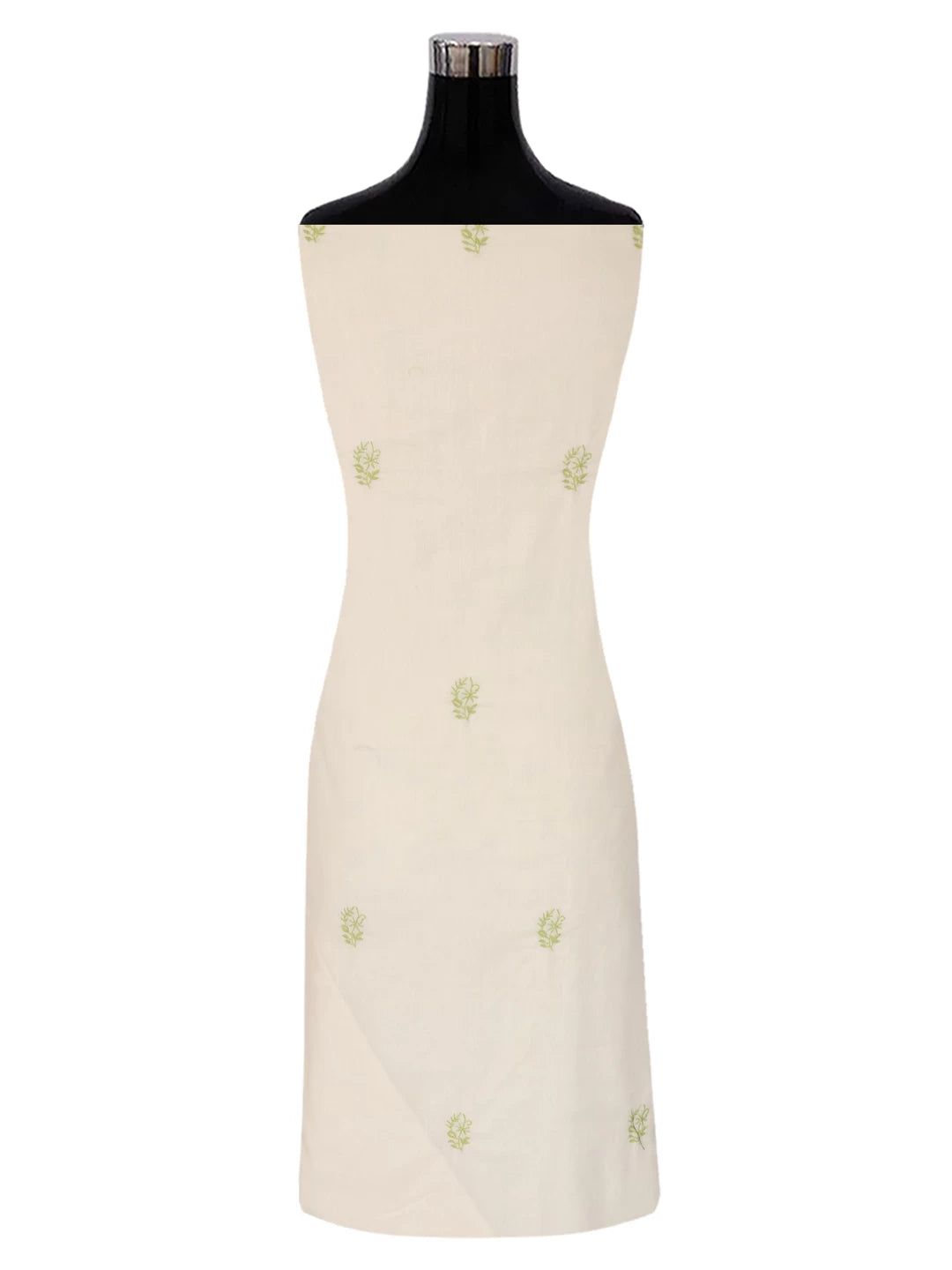 Ada Hand Embroidered Lemon Mulmul Lucknowi Chikankari Unstitched Suit Piece 01A369739