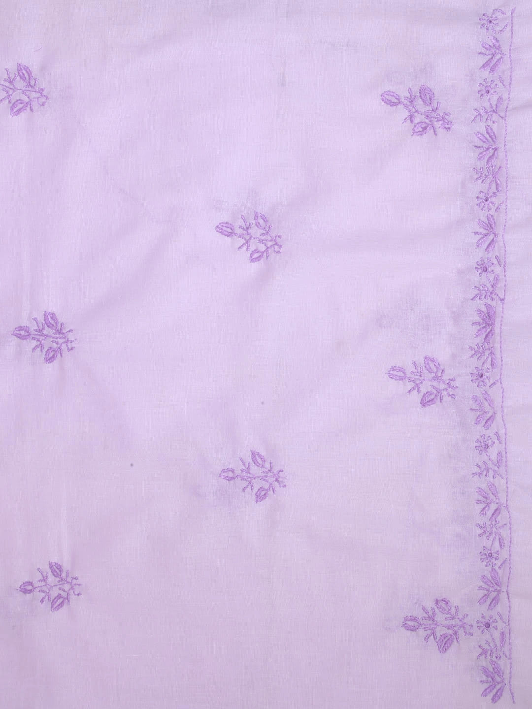Ada Hand Embroidered Lavender Mulmul Lucknowi Chikankari Unstitched Suit Piece 01A376752