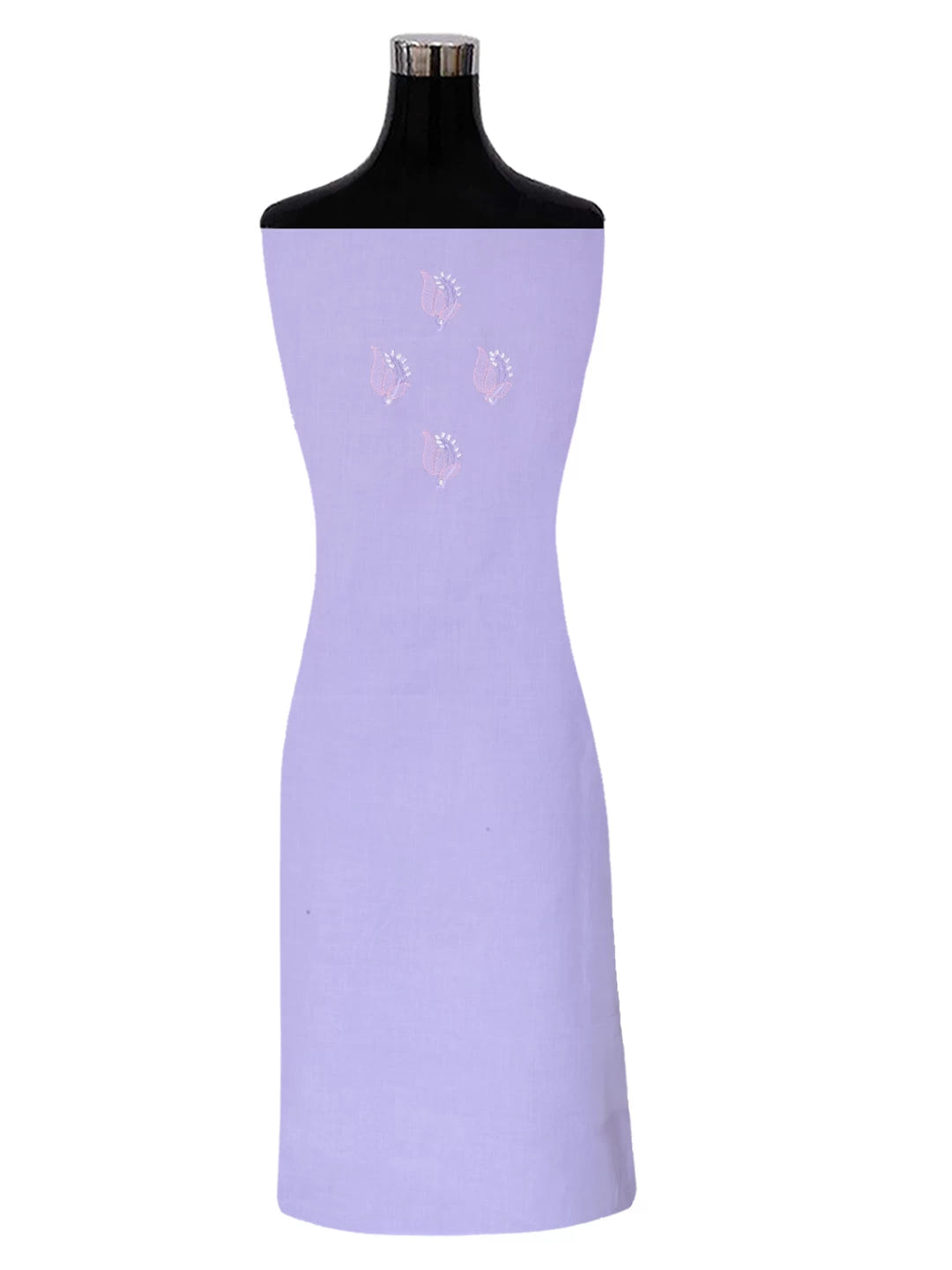Ada Hand Embroidered Mauve Cotton Lucknowi Chikankari Semi stitched Suit Piece 01A393501