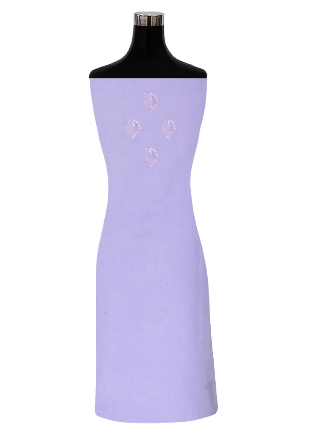 Ada Hand Embroidered Mauve Cotton Lucknowi Chikankari Semi stitched Suit Piece 01A393501