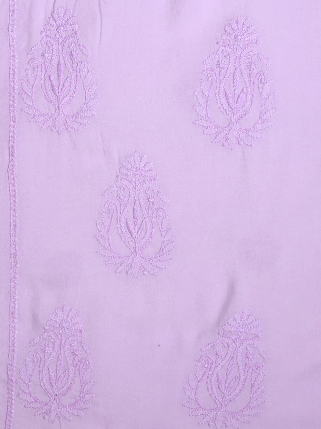Ada Hand Embroidered Light Lilac Modal Lucknowi Chikankari Unstitched Suit Piece 01A395872