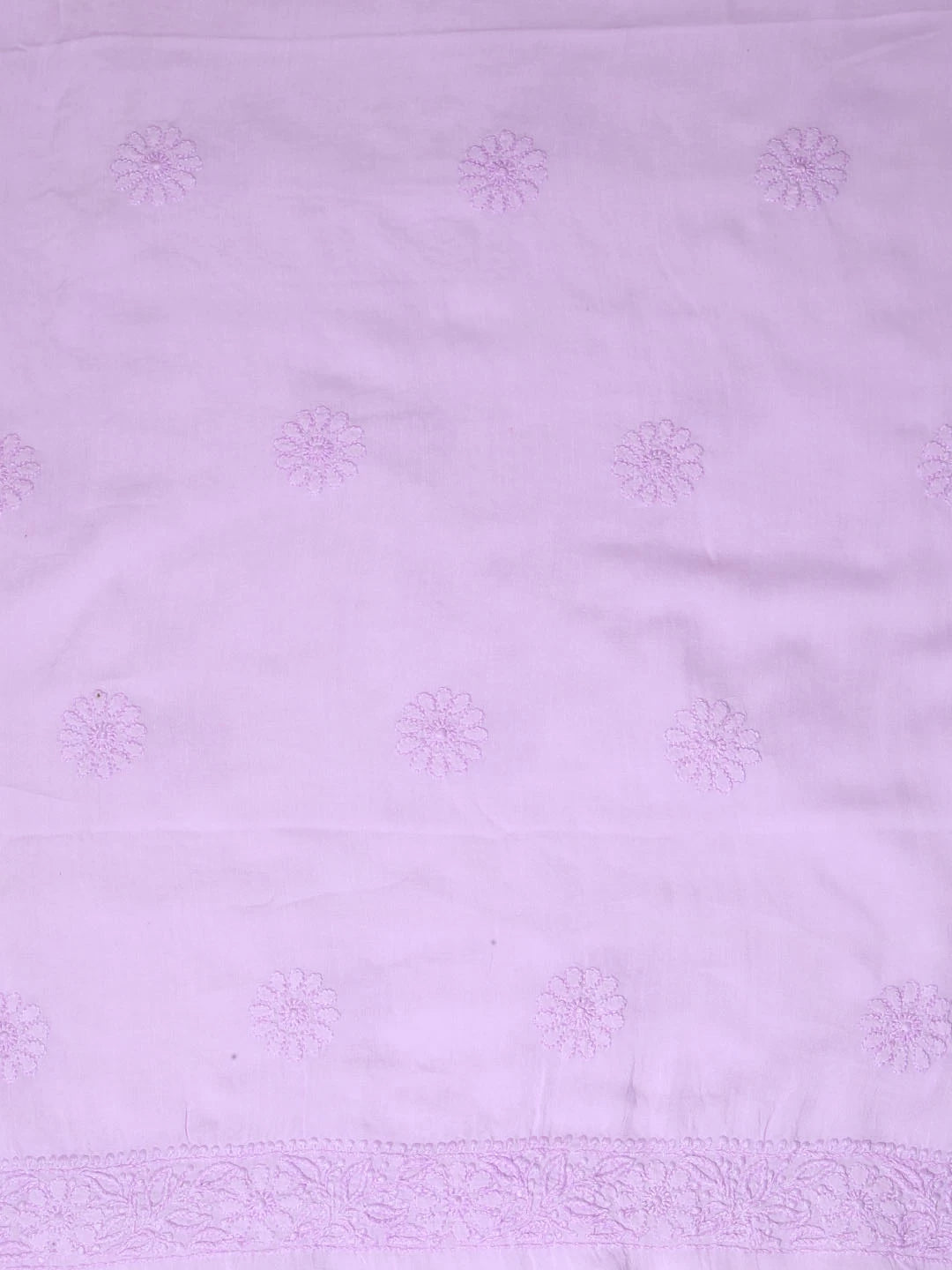 Ada Hand Embroidered Light Lilac Modal Lucknowi Chikankari Unstitched Suit Piece 01A395872