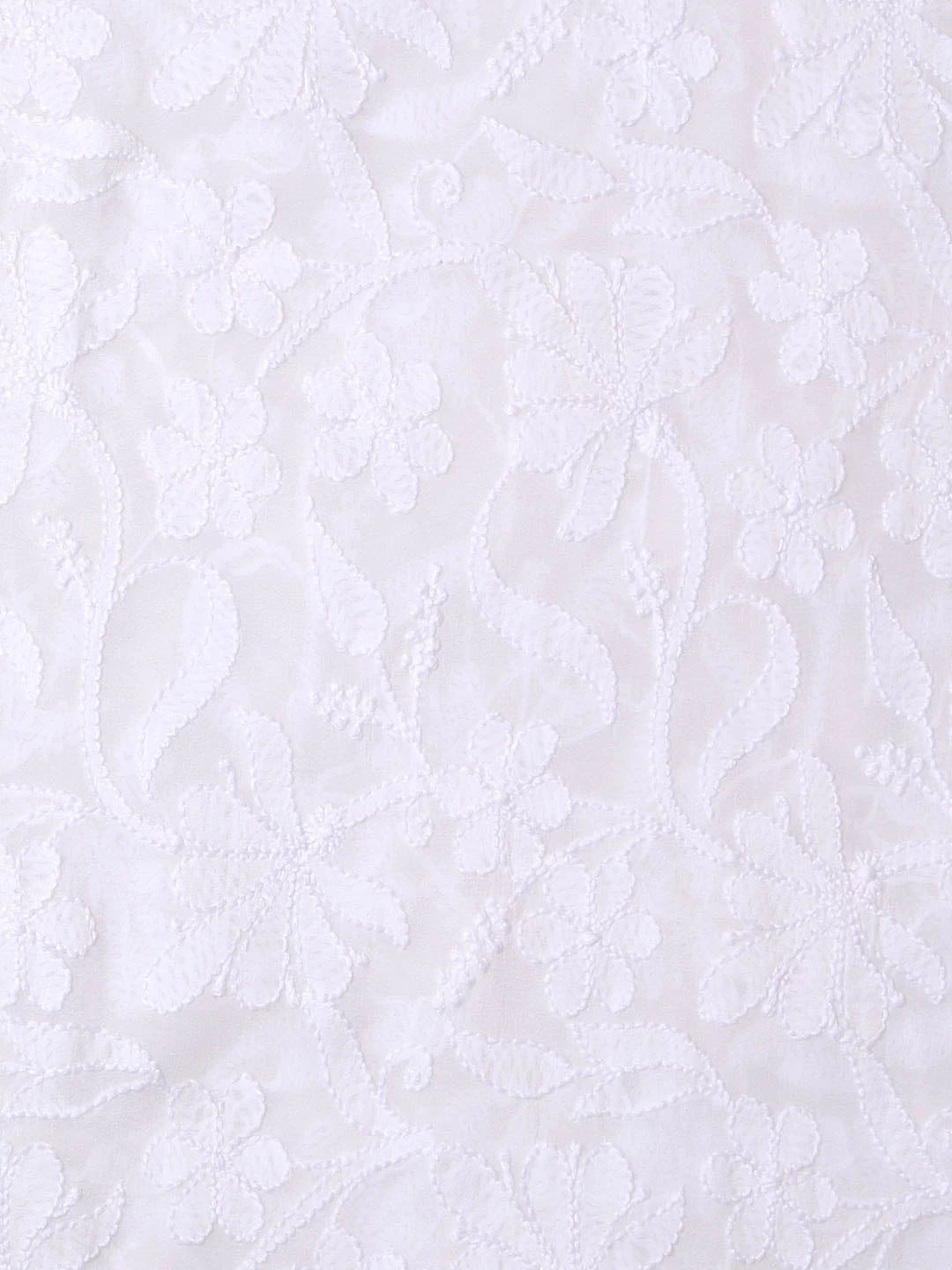 Ada Hand Embroidered White Georgette Lucknowi Chikankari Dupatta 01A404860