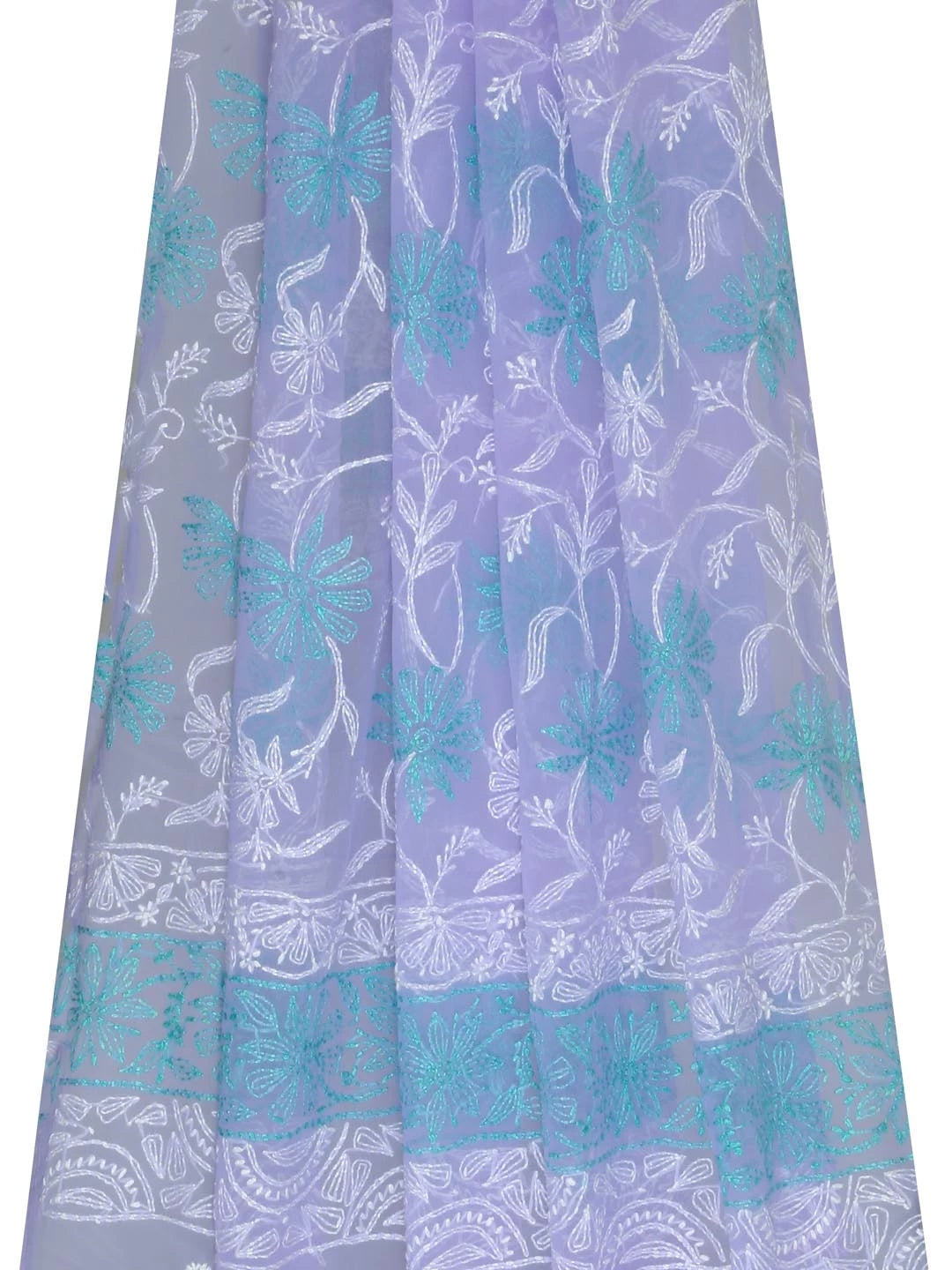 Ada Hand Embroidered Mauve Georgette Lucknowi Chikankari Dupatta 01A410215
