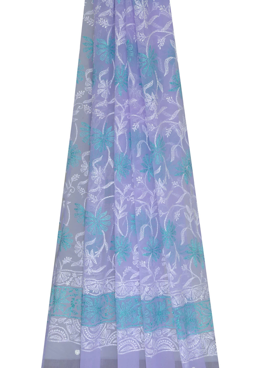 Ada Hand Embroidered Mauve Georgette Lucknowi Chikankari Dupatta 01A410215