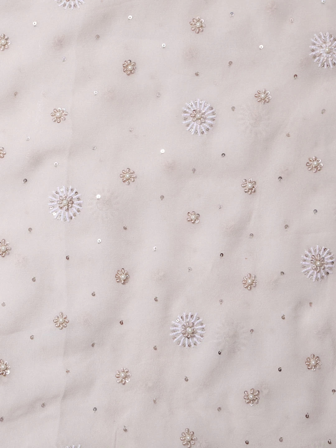 Ada Hand Embroidered Ice Blue Ombre shade Pure Georgette Lucknow Chikankari Saree/Blouse With Zari Work 01A100936