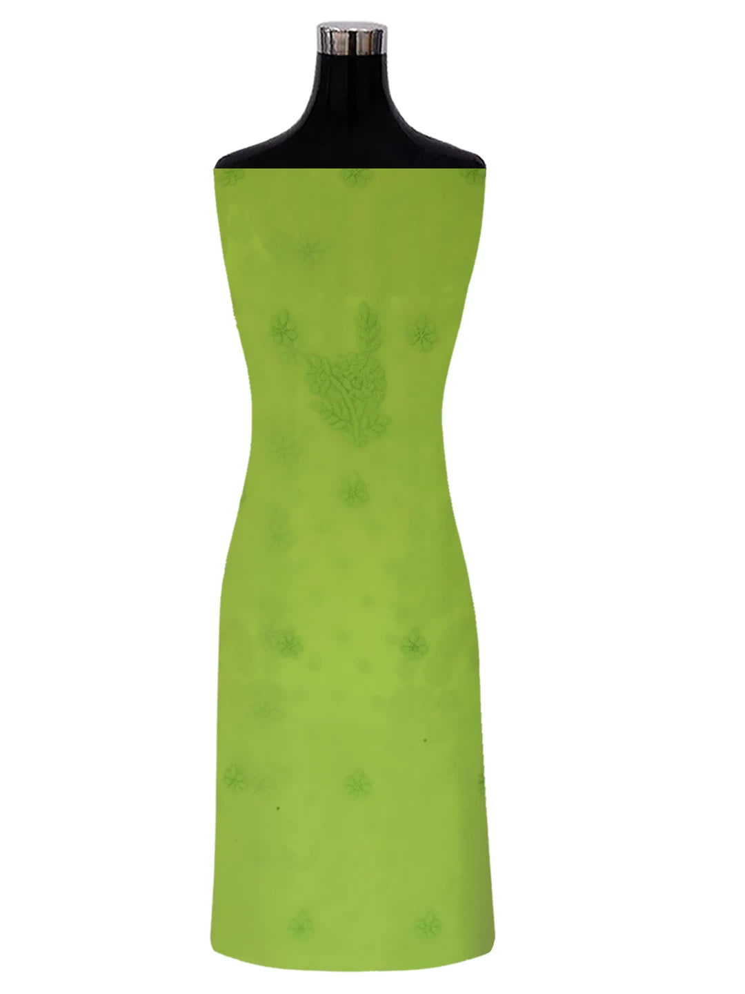 Ada Hand Embroidered Green Georgette Lucknowi Chikankari Unstitched Suit Piece A211263
