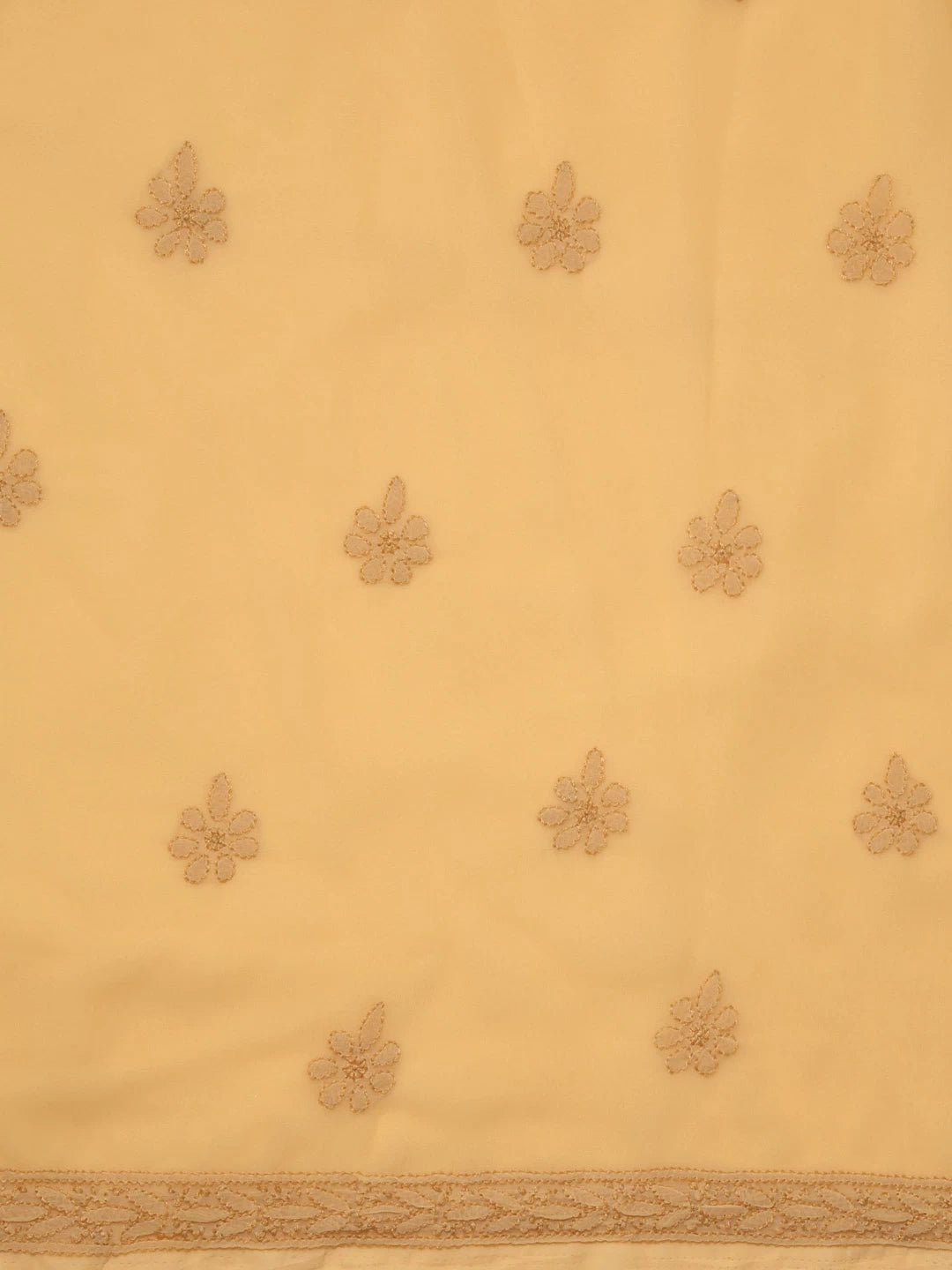 Ada Hand Embroidered Fawn Georgette Lucknowi Chikankari Unstitched Suit Piece A211266