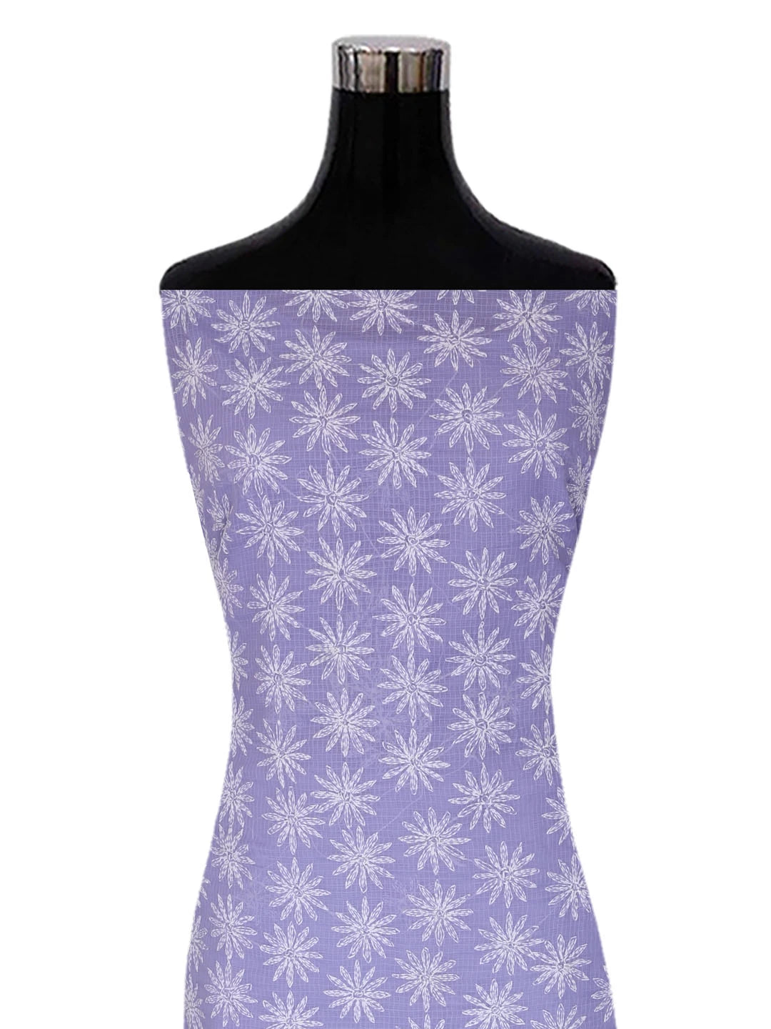 Ada Hand Embroidered Mauve Kota Lucknowi Chikankari Unstitched Kurta Dupatta Set A211273