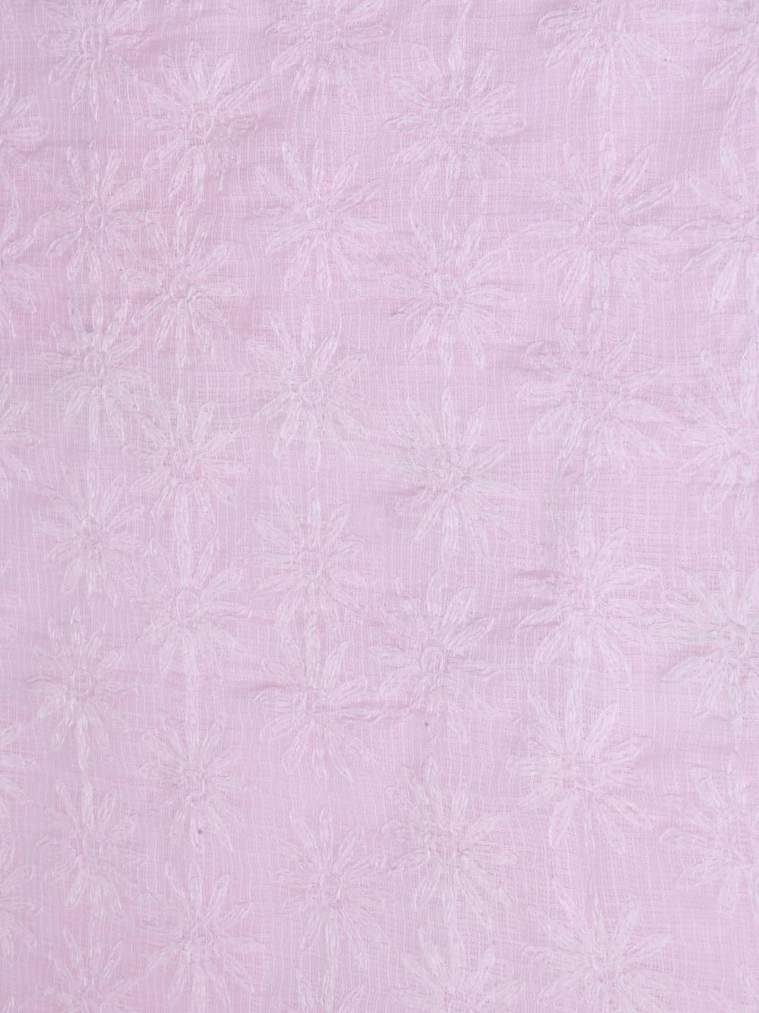 Ada Hand Embroidered Pink Kota Lucknowi Chikankari Unstitched Kurta Dupatta Set A211278