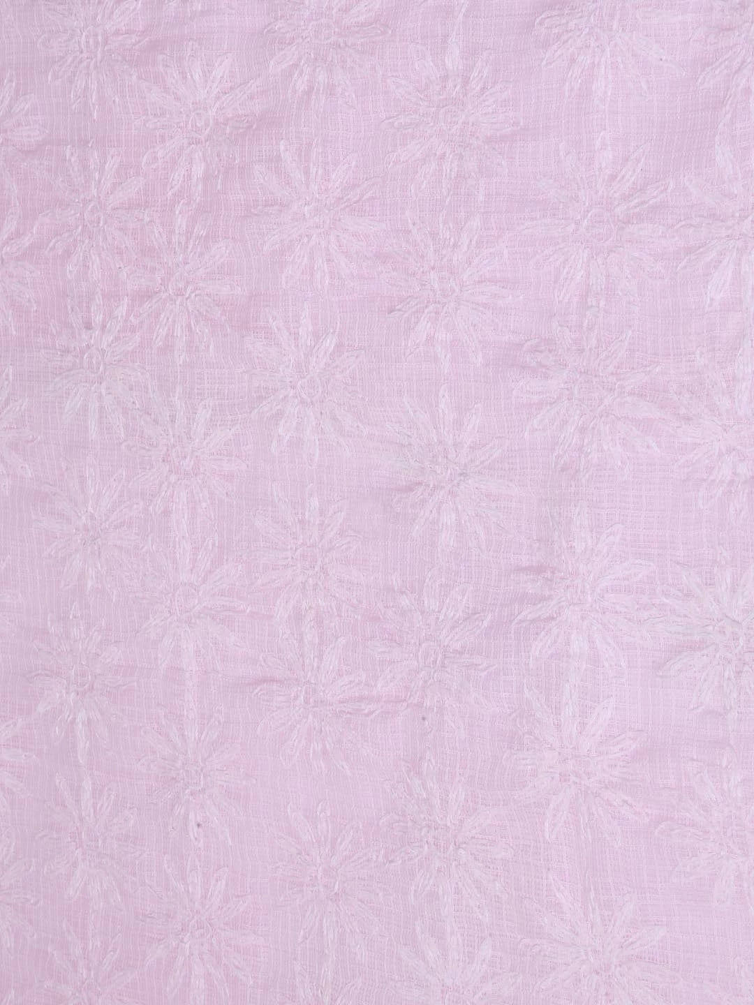 Ada Hand Embroidered Pink Kota Lucknowi Chikankari Unstitched Kurta Dupatta Set A211278