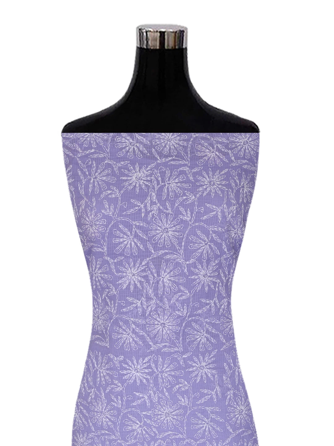 Ada Hand Embroidered Mauve Kota Lucknowi Chikankari Unstitched Kurta Dupatta Set A211269
