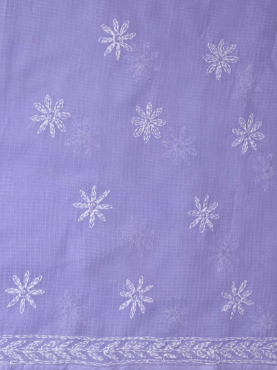 Ada Hand Embroidered Mauve Kota Lucknowi Chikankari Unstitched Kurta Dupatta Set A211269