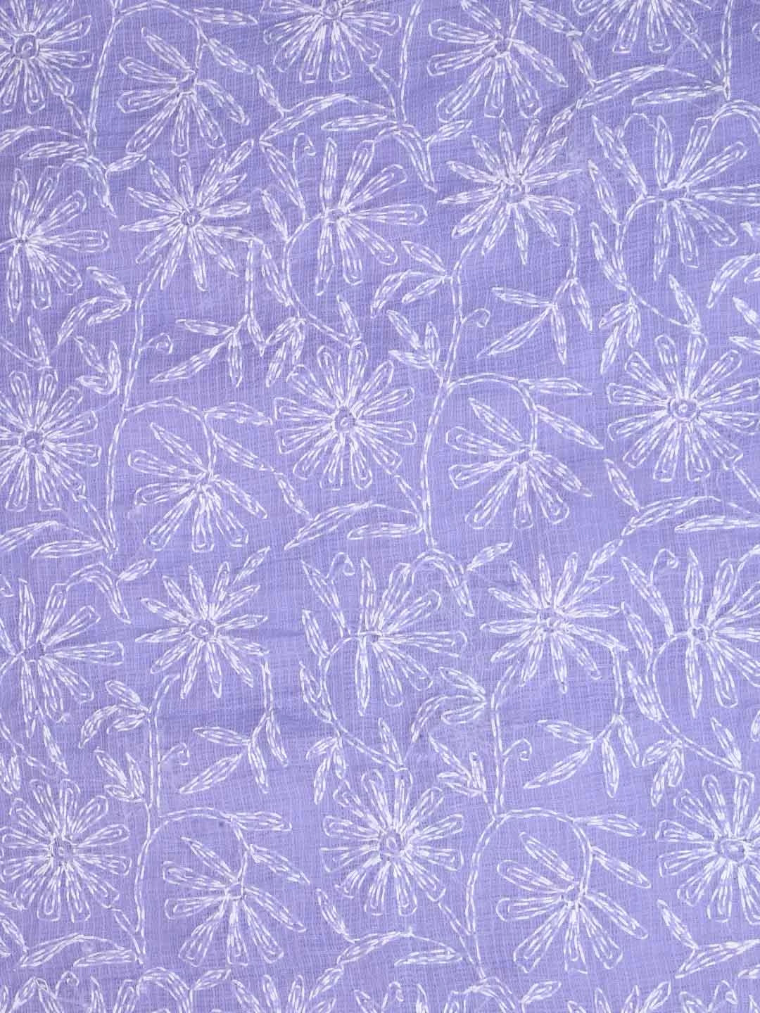 Ada Hand Embroidered Mauve Kota Lucknowi Chikankari Unstitched Kurta Dupatta Set A211269