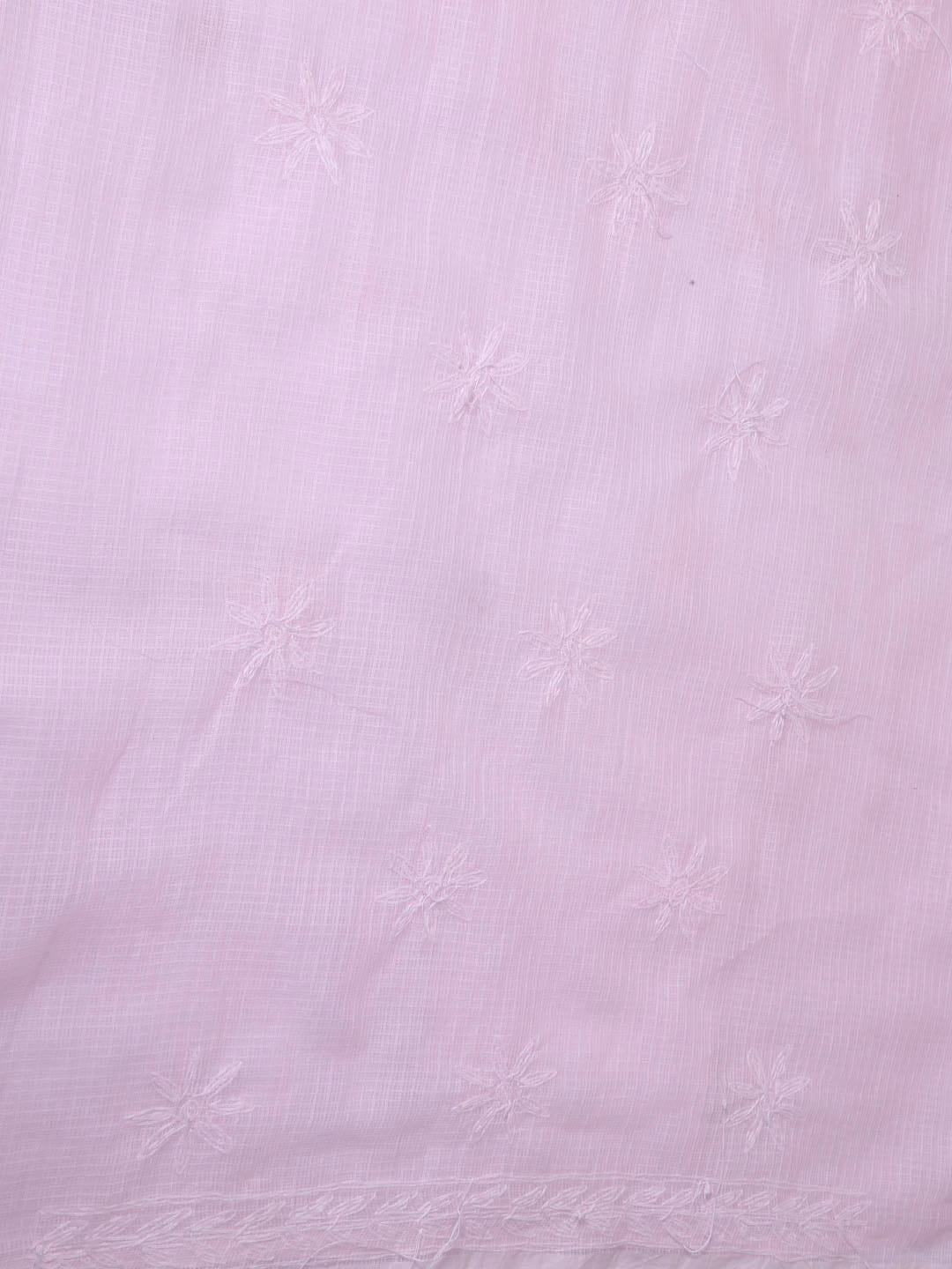 Ada Hand Embroidered Pink Kota Lucknowi Chikankari Unstitched Kurta Dupatta Set A211272