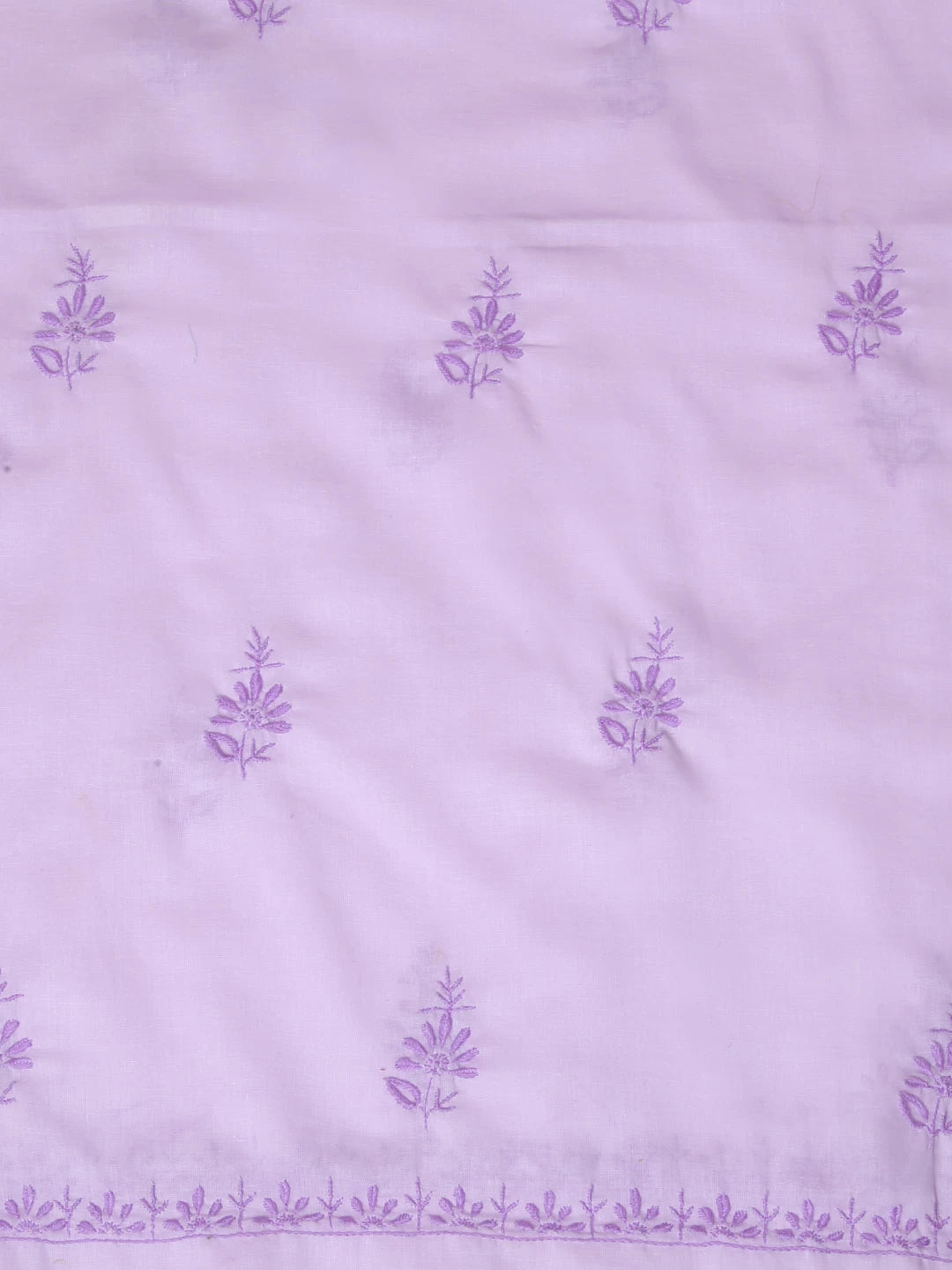 Ada Hand Embroidered Lavender Mulmul Lucknowi Chikankari Unstitched Suit Piece 01A376763