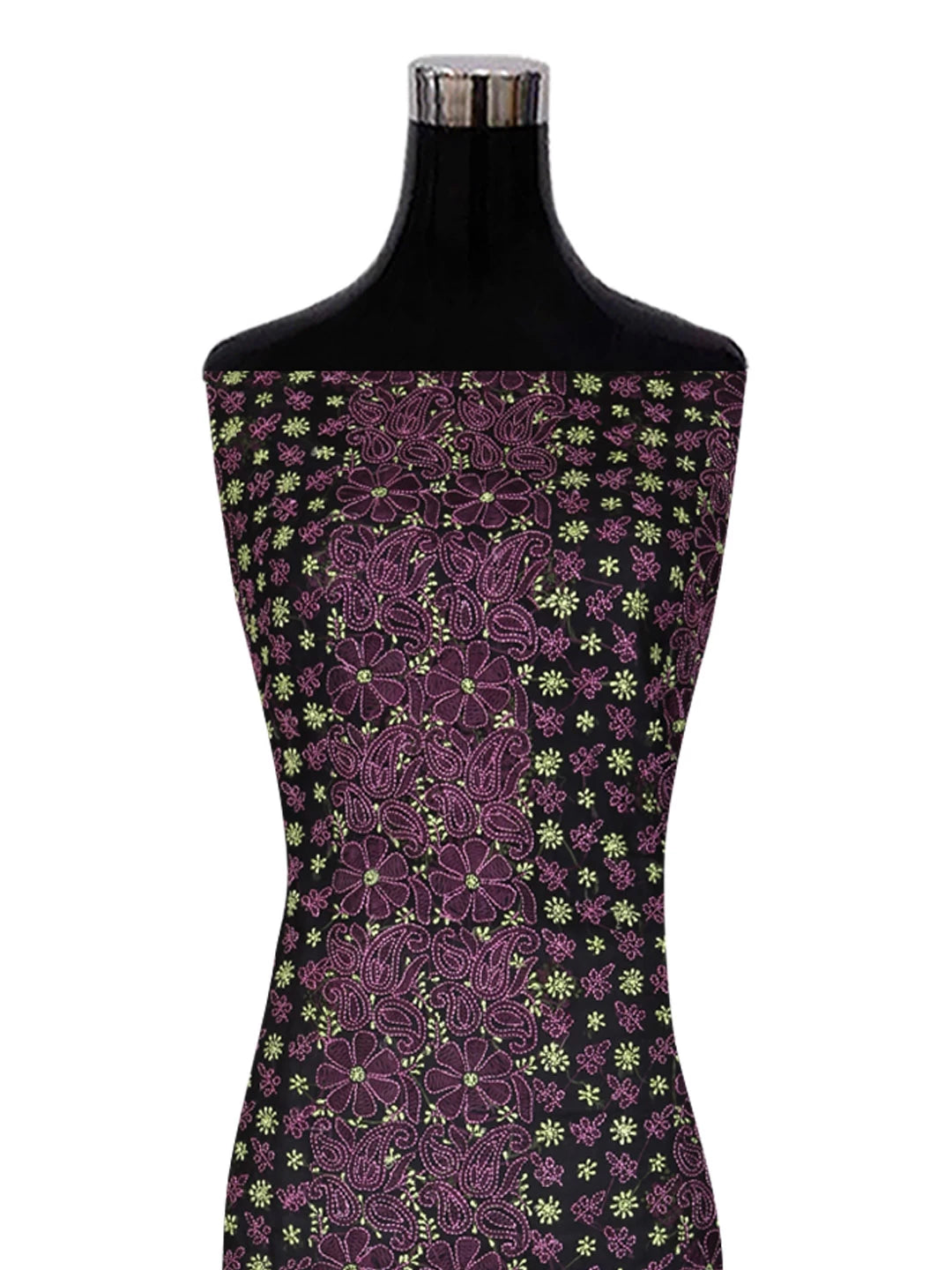 Ada Hand Embroidered Black Georgette Lucknowi Chikankari Unstitched Suit Set A211170