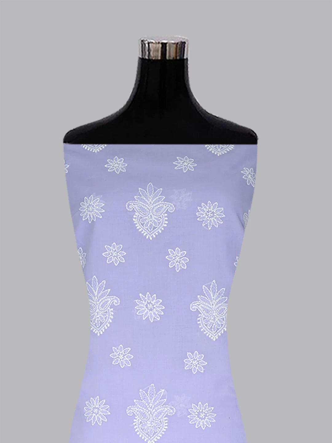 Ada Hand Embroidered Mauve Cotton Lucknowi Chikankari Unstitched Suit Piece A211282