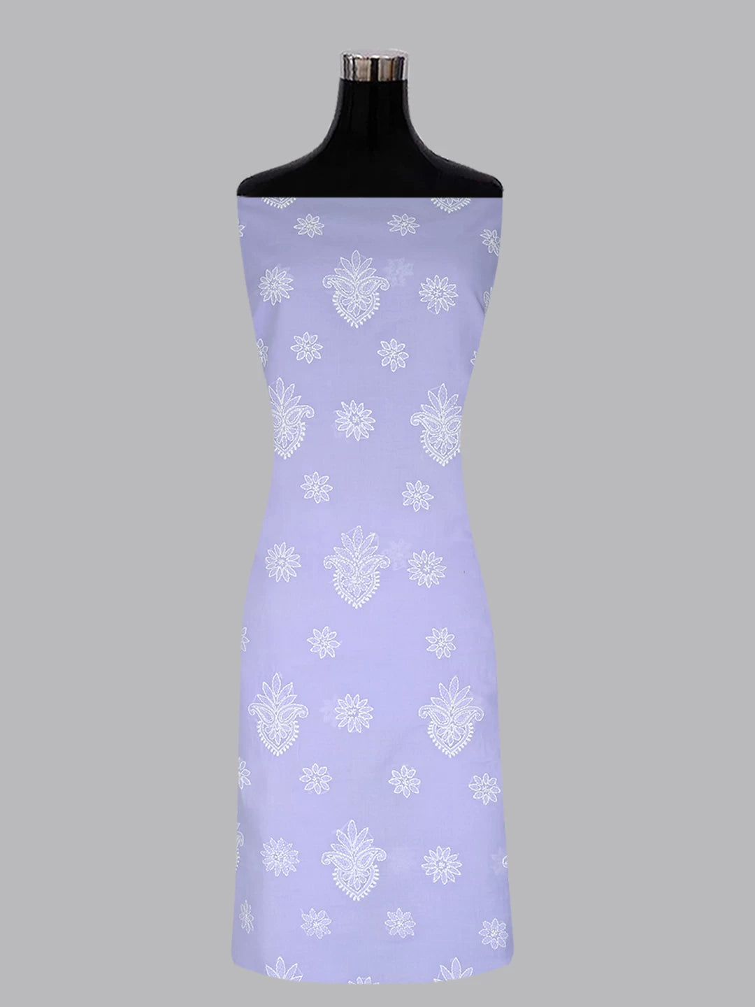 Ada Hand Embroidered Mauve Cotton Lucknowi Chikankari Unstitched Suit Piece A211282