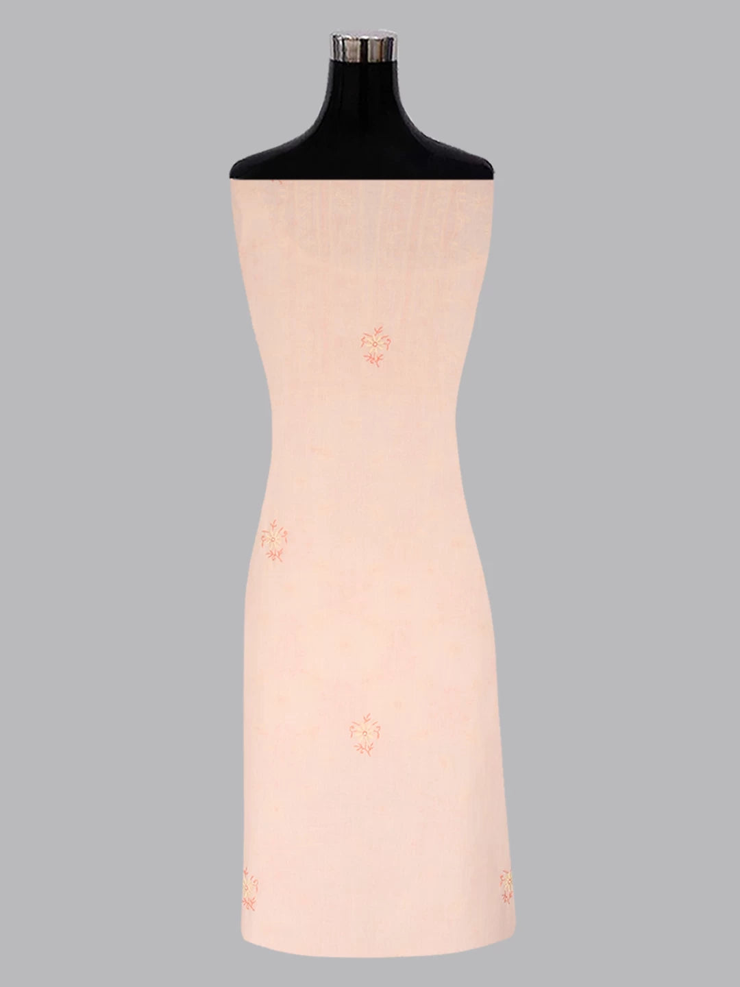 Ada Hand Embroidered Light Peach Cotton Lucknowi Chikankari Unstitched Suit Piece 01A426511
