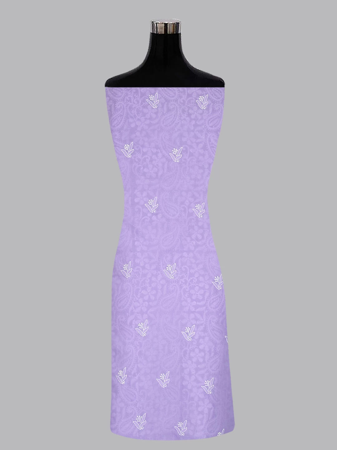 Ada Hand Embroidered Mauve Cotton Lucknowi Chikankari Unstitched Suit Piece 01A409626