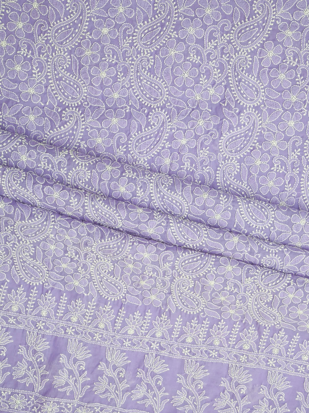 Ada Hand Embroidered Mauve Cotton Lucknowi Chikankari Unstitched Suit Piece 01A409626
