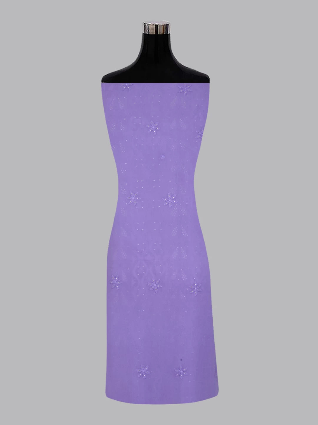 Ada Hand Embroidered Mauve Viscose Georgette Lucknowi Chikankari Unstitched Kurta Dupatta Set With Mukaish Work 01A399057