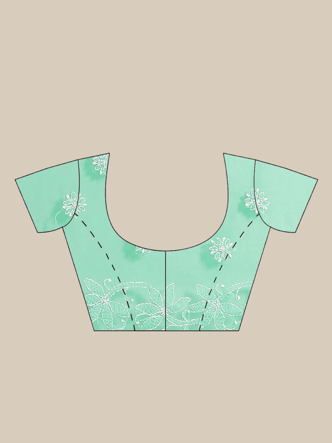 Ada Hand Embroidered Sea Green Georgette Lucknowi Chikankari Saree with Blouse A129589