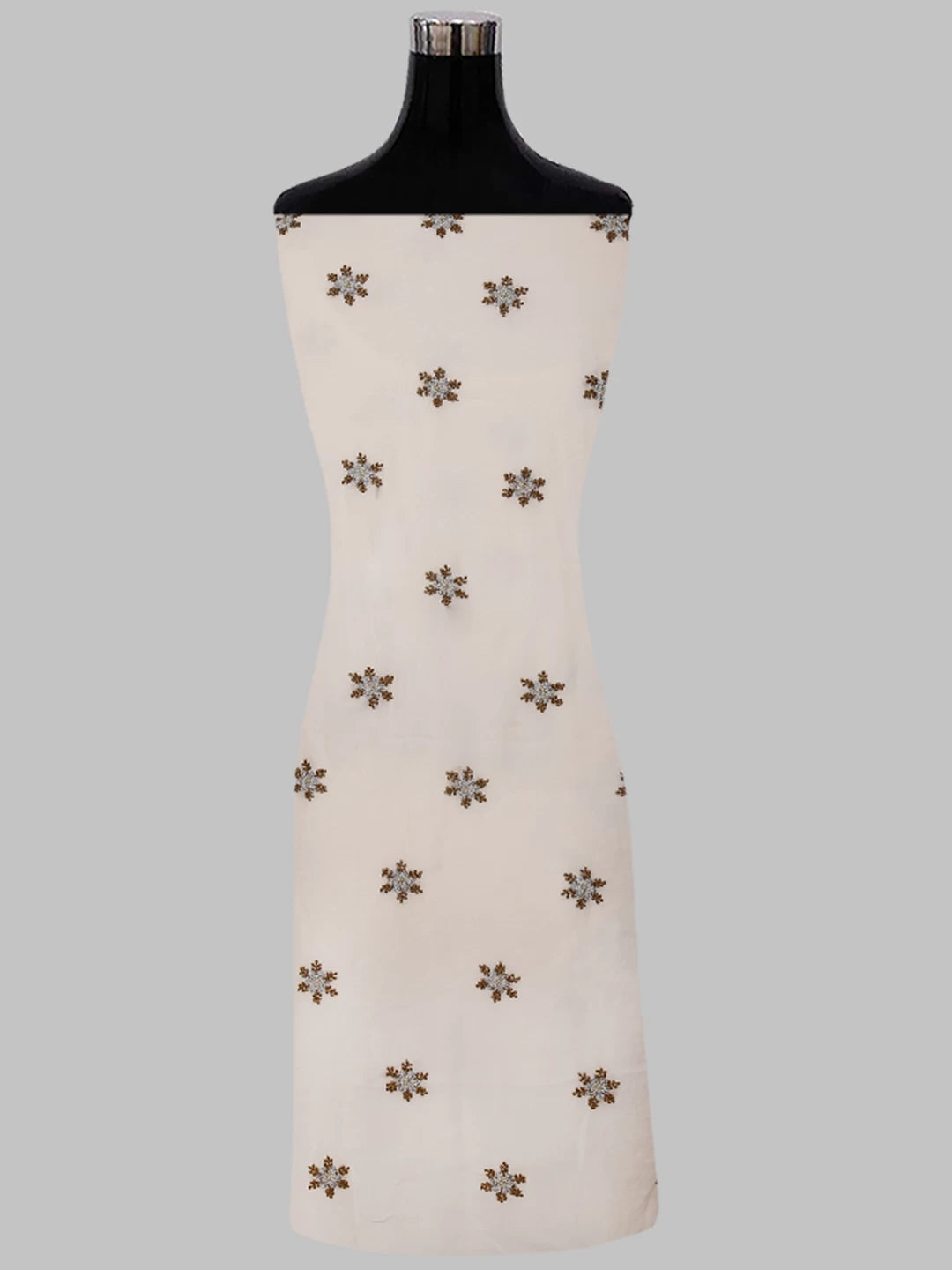 Ada Hand Embroidered Arcadia White Pure Georgette Lucknowi Chikankari Unstitched Kurta Piece 01A330792