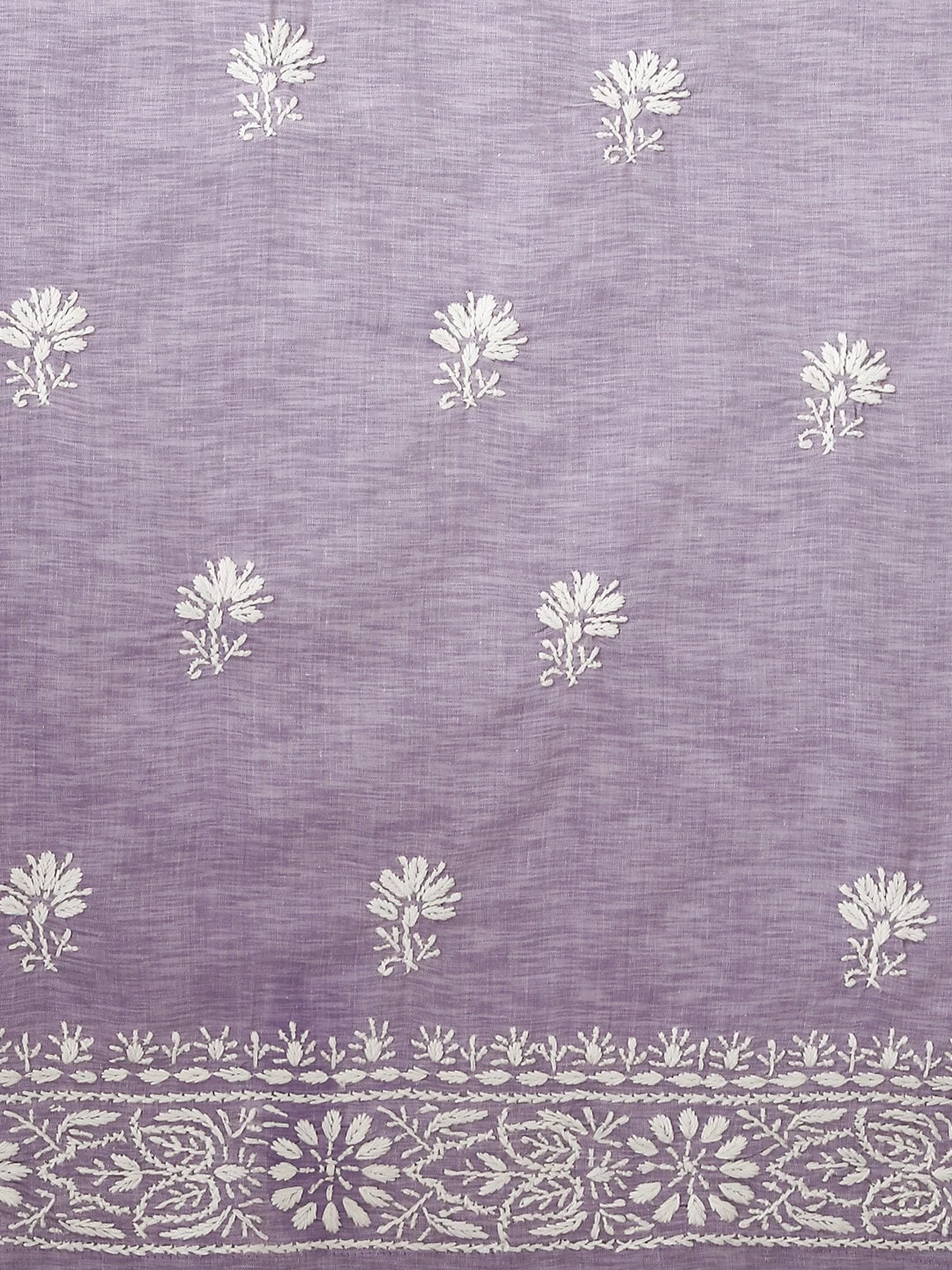 Ada Hand Embroidered Lavender Cotton lucknowi Chikankari Semi-Stitched Straight Kurta Piece 01A297685