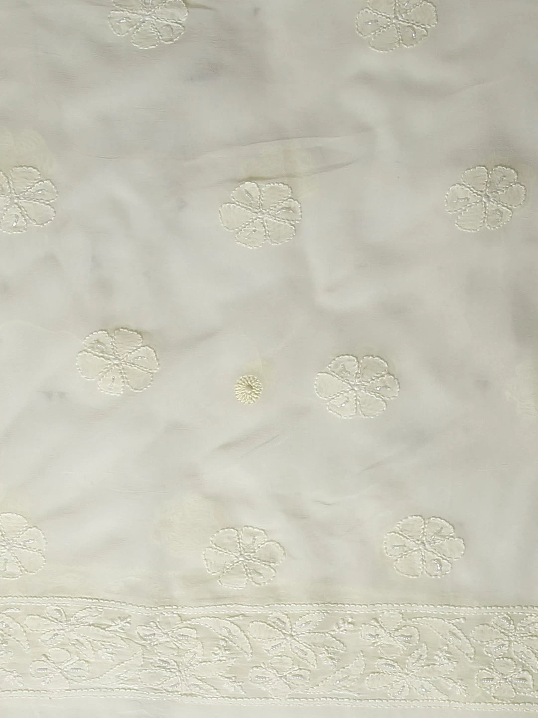Ada Hand Embroidered Dual shade of Lilac And Lemon Viscose Georgette Lucknowi Chikankari Unstitched Kurta Dupatta Set With Pearl Work 01A405170