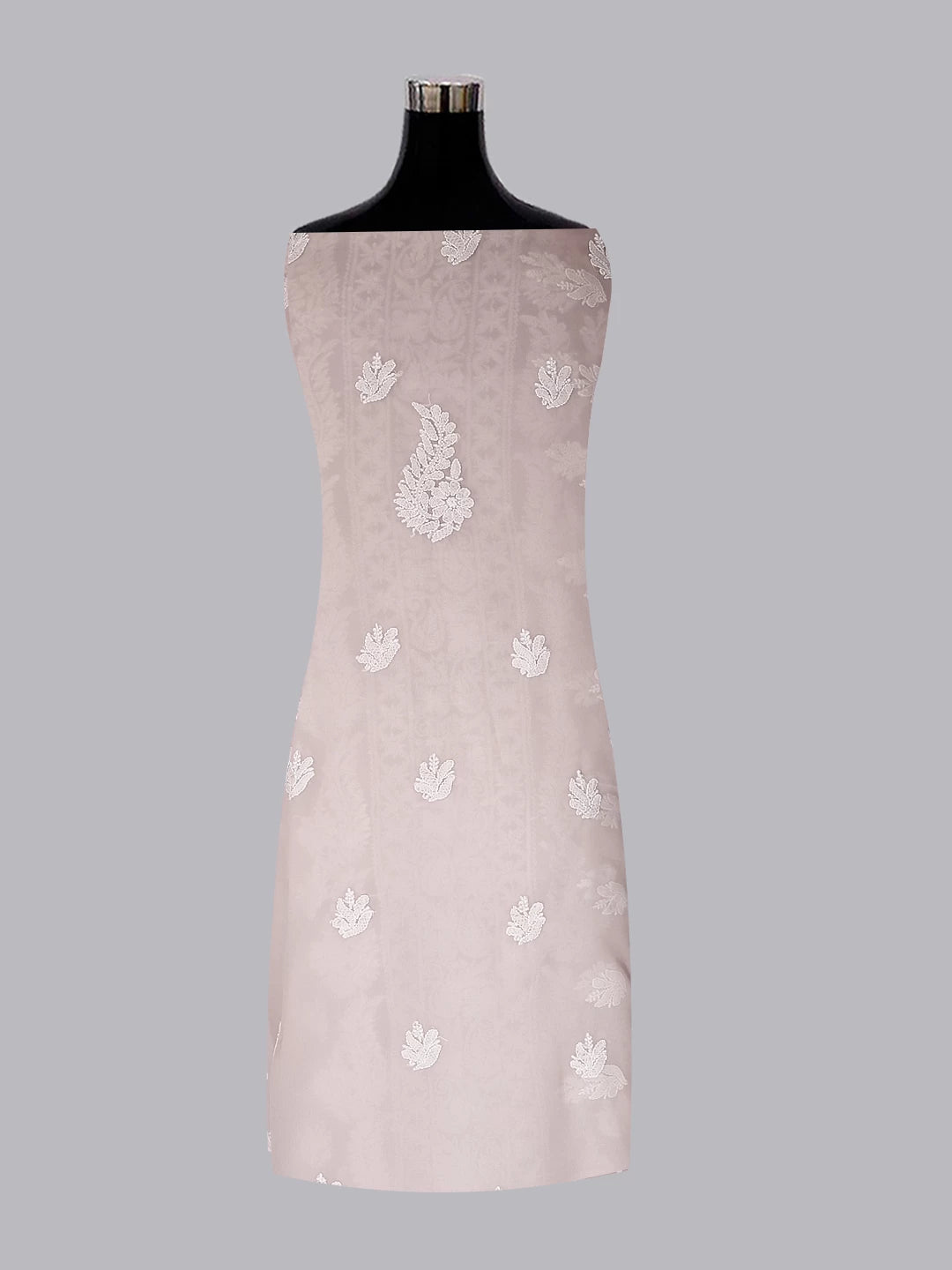 Ada Hand Embroidered Tan Cream Georgette Lucknowi Chikankari Unstitched Suit Piece A211294