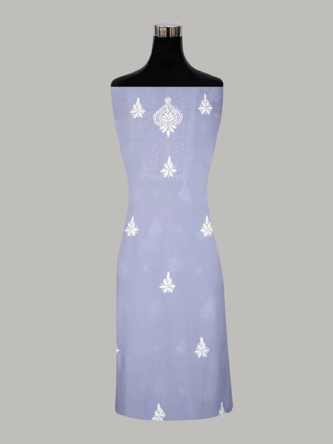 Ada Hand Embroidered Mauve Modal Lucknowi Chikankari Unstitched Kurta Piece 01A451726