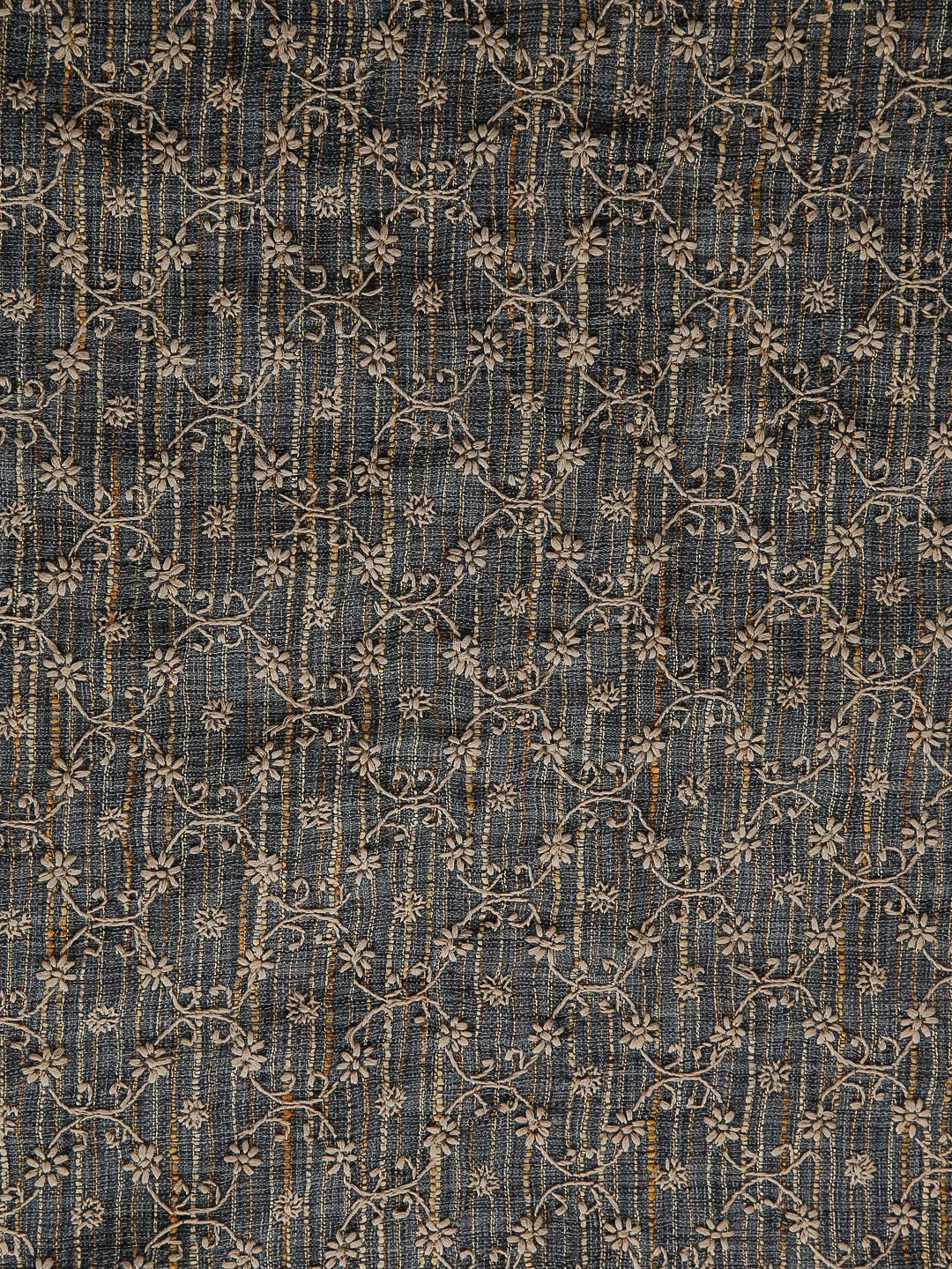 Ada Hand Embroidered Grey Khadi Cotton Lucknowi Chikankari Unstitched Men's Kurta Piece 01A395393