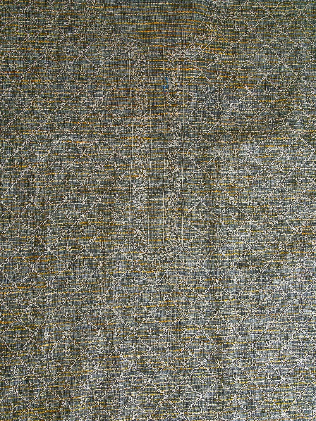 Ada Hand Embroidered Green Khadi Cotton Lucknowi Chikankari Unstitched Men's Kurta Piece 01A437120