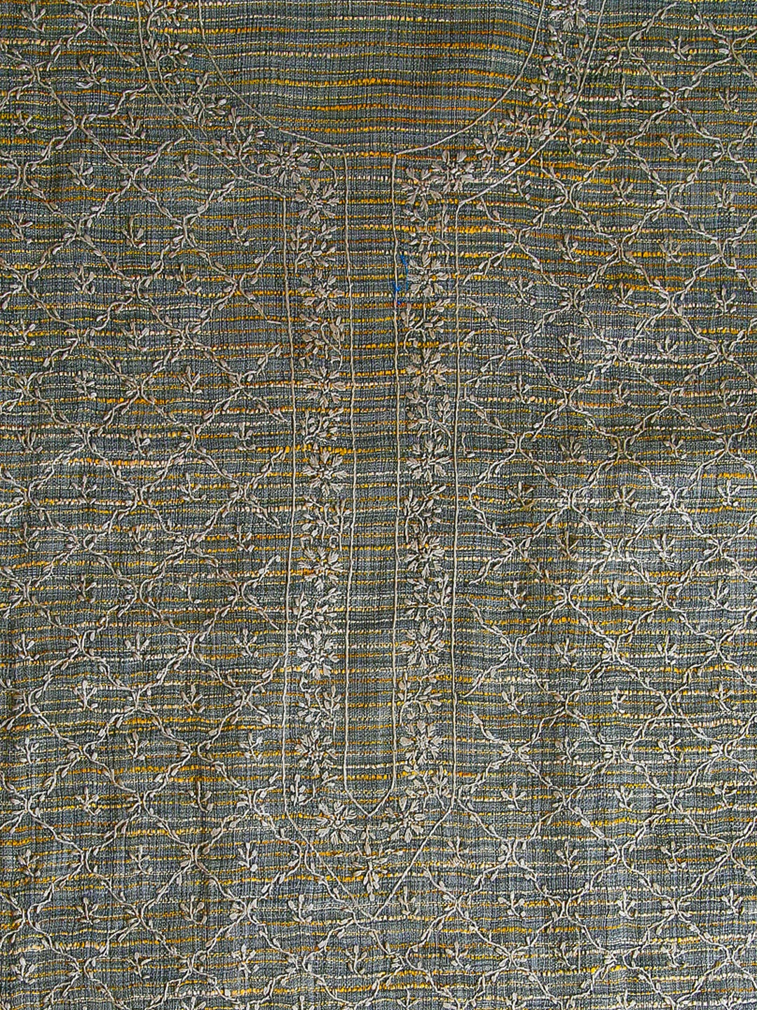 Ada Hand Embroidered Green Khadi Cotton Lucknowi Chikankari Unstitched Men's Kurta Piece 01A437120
