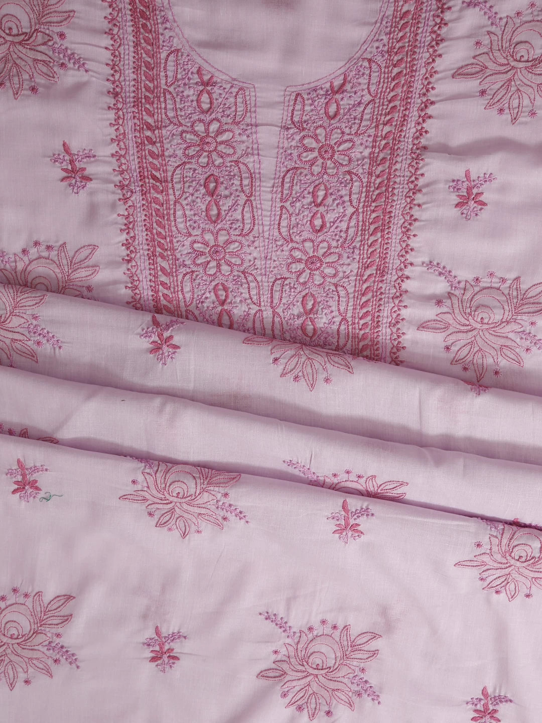 Ada Hand Embroidered Lilac Cotton Lucknowi Chikankari Unstitched Suit Piece 01A461198