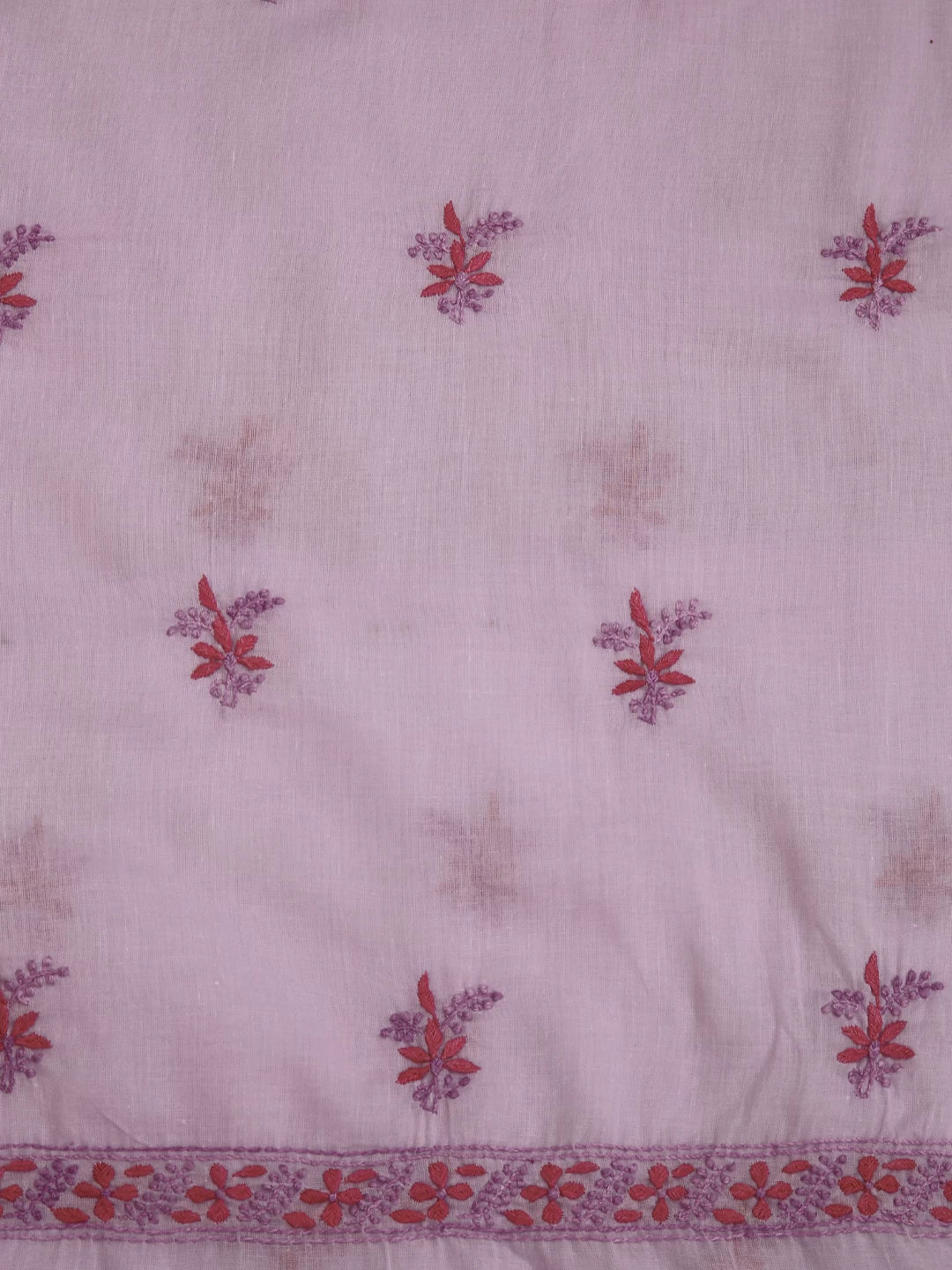 Ada Hand Embroidered Lilac Cotton Lucknowi Chikankari Unstitched Suit Piece 01A461198