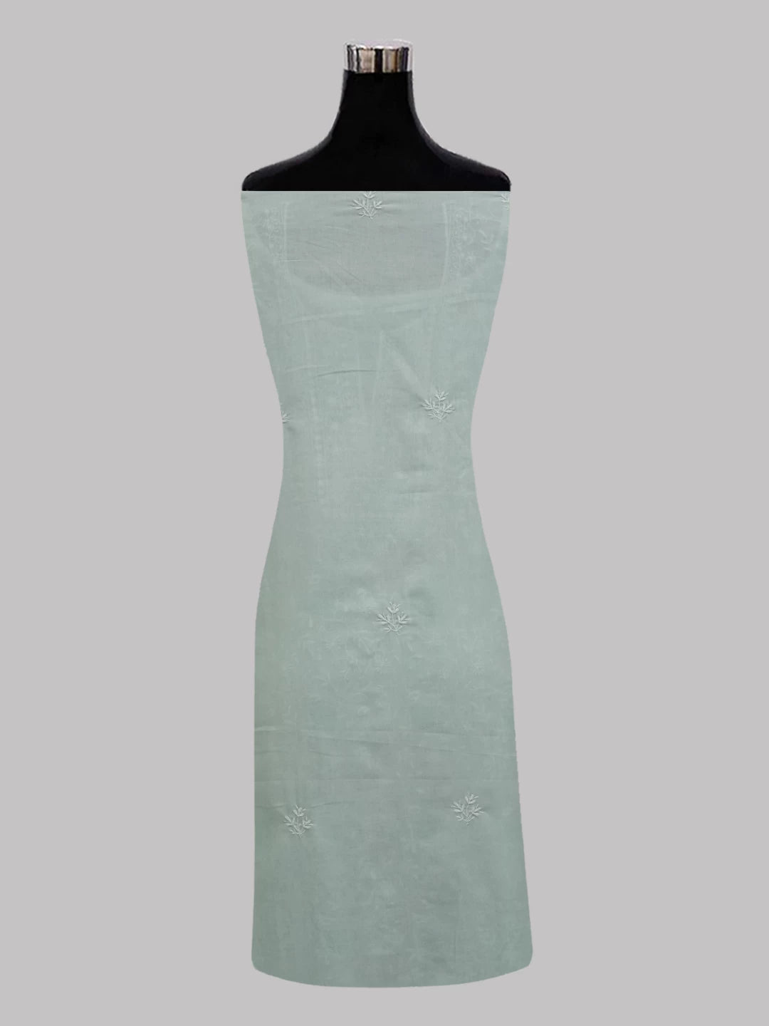 Ada Hand Embroidered Sea Green Cotton Lucknowi Chikankari Unstitched Suit Piece 01A345047