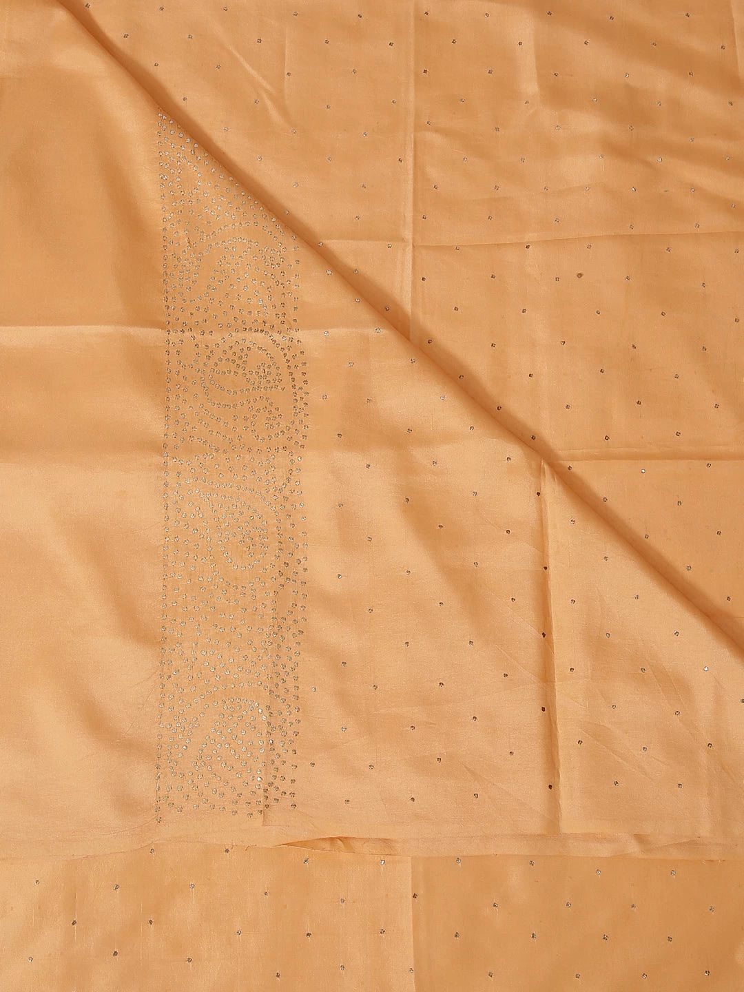 Ada Peach Silk Dupatta With Mukaish Work A92939