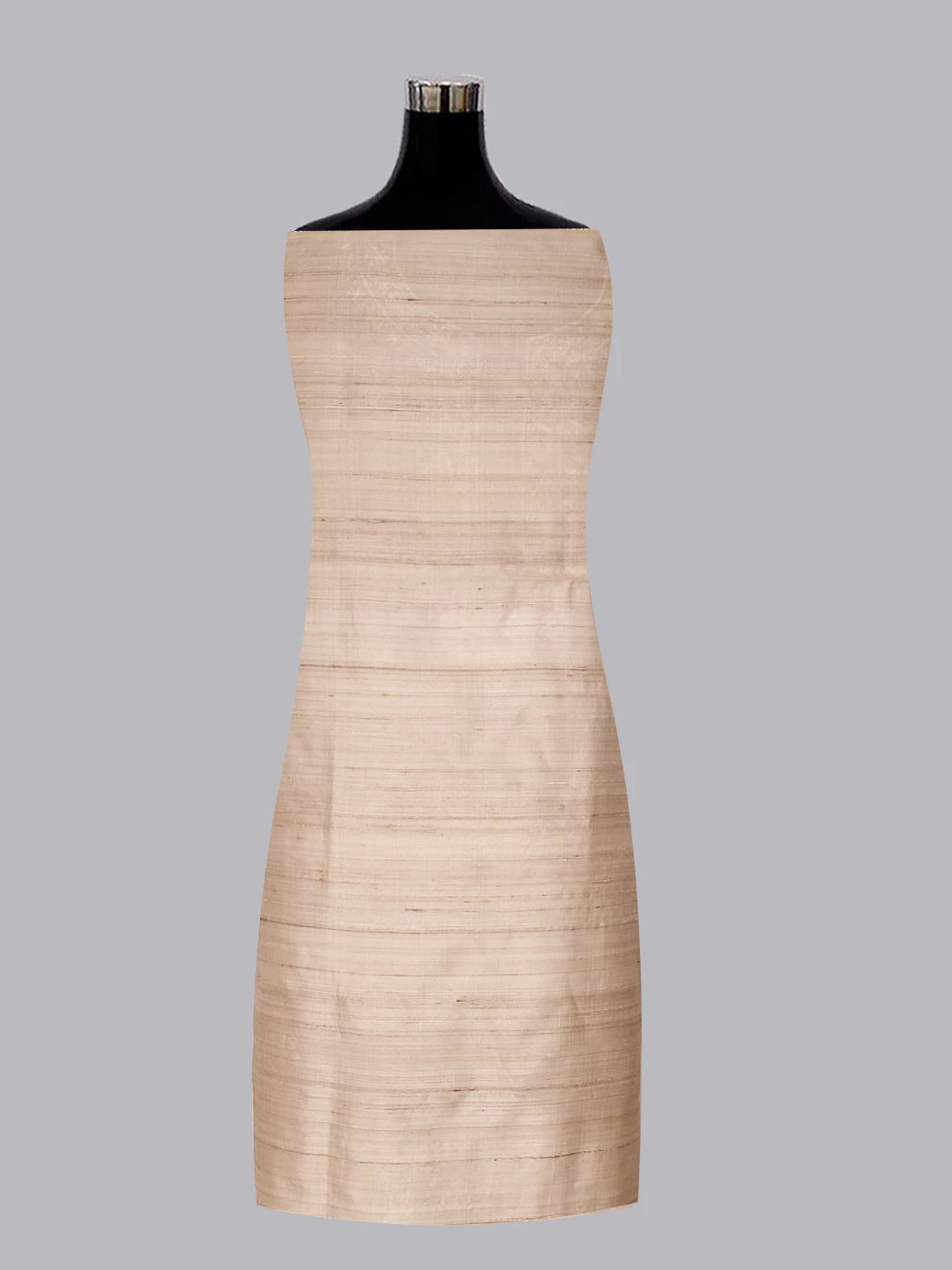 Ada Hand Embroidered Natural Fawn Silk Lucknowi Chikankari Unstitched Kurta Piece 01A401511