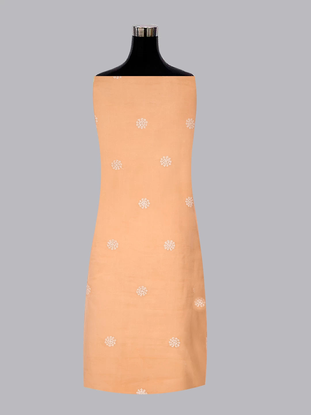 Ada Hand Embroidered Peach Organza Lucknowi Chikankari Unstitched Suit Piece 01A158012