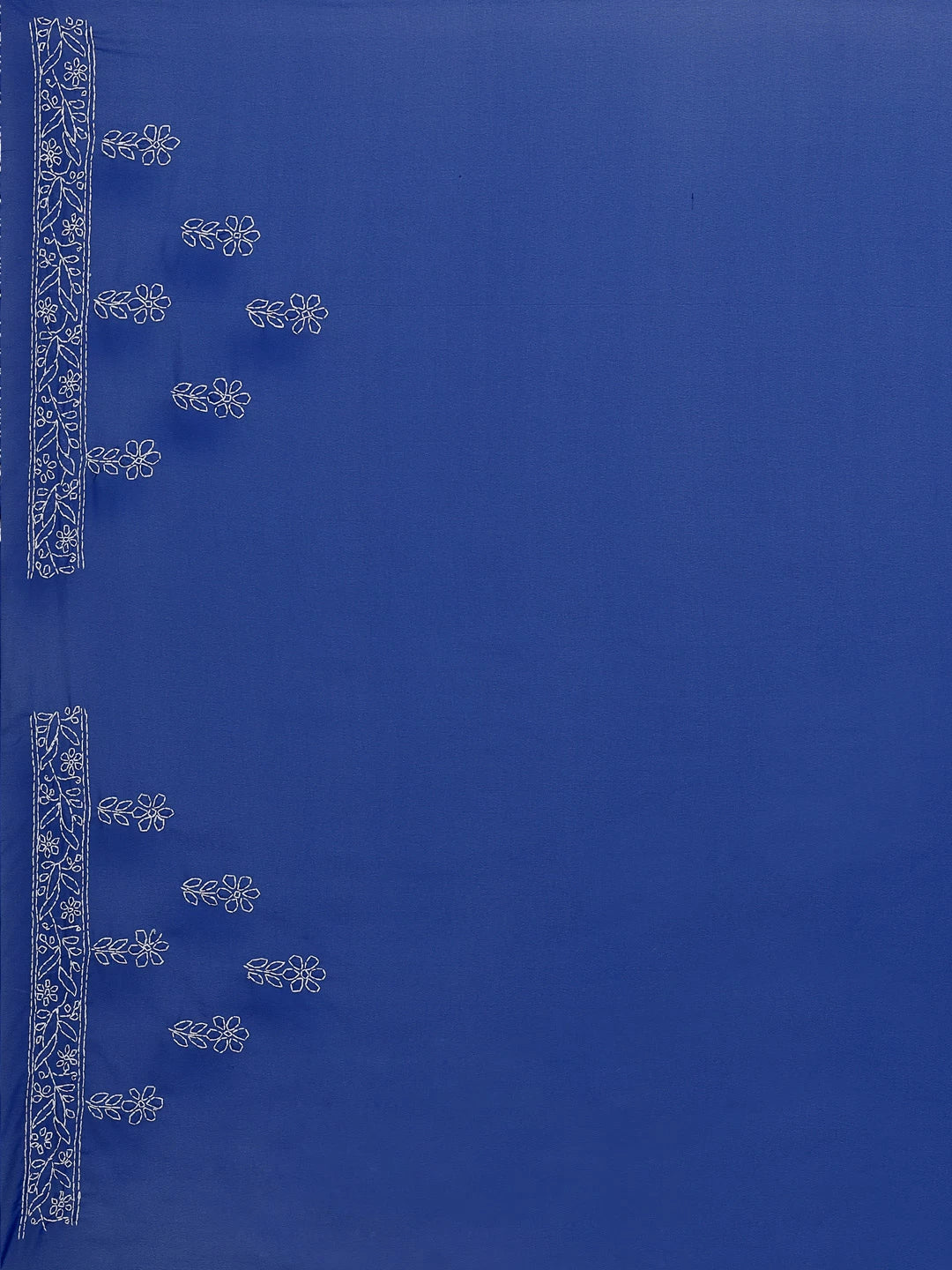 Ada Hand Embroidered Royal Blue Georgette Lucknowi Chikankari Saree with Blouse A311368