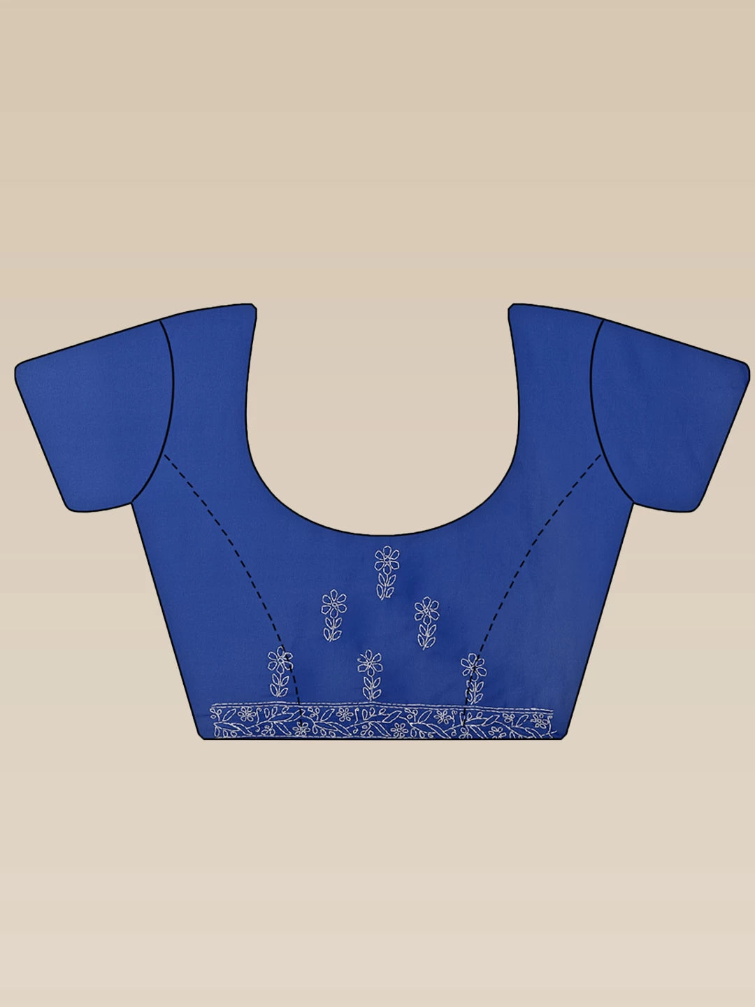 Ada Hand Embroidered Royal Blue Georgette Lucknowi Chikankari Saree with Blouse A311368