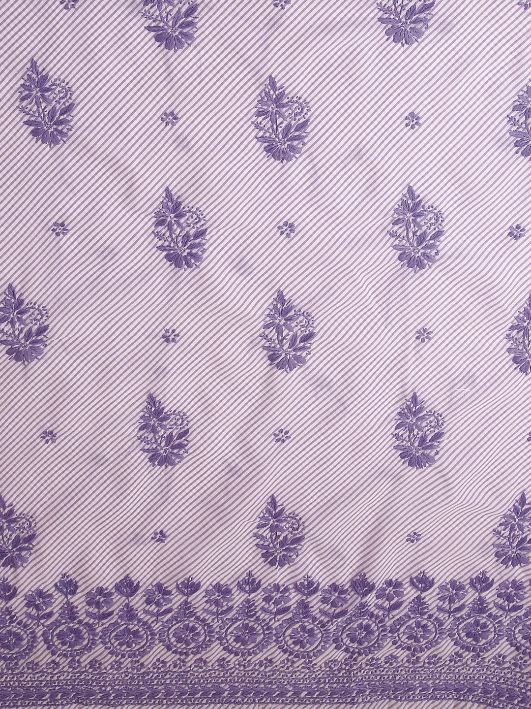 Ada Hand Embroidered Mauve And White Cotton Lucknowi Chikankari Unstitched Suit Piece 01A459601
