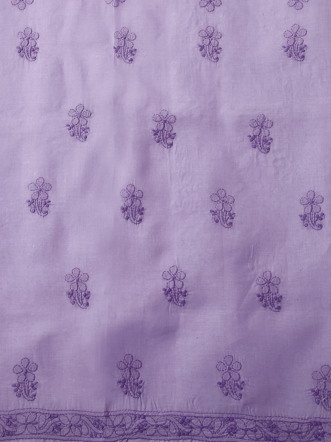Ada Hand Embroidered Mauve Cotton Lucknowi Chikankari Unstitched Suit Piece With Parsi Work 01A474409