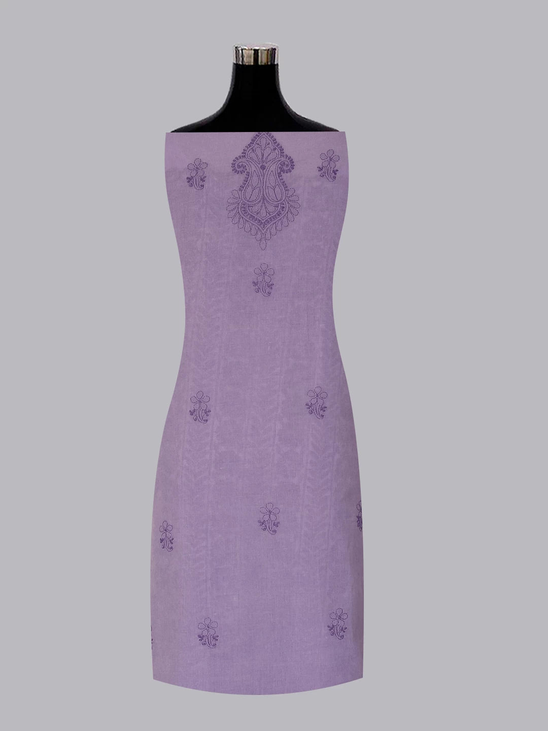 Ada Hand Embroidered Mauve Cotton Lucknowi Chikankari Unstitched Suit Piece With Parsi Work 01A474409