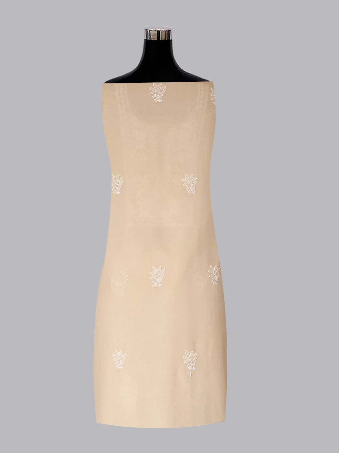 Ada Hand Embroidered Fawn Modal Lucknowi Chikankari Unstitched Kurta Piece 01A477567