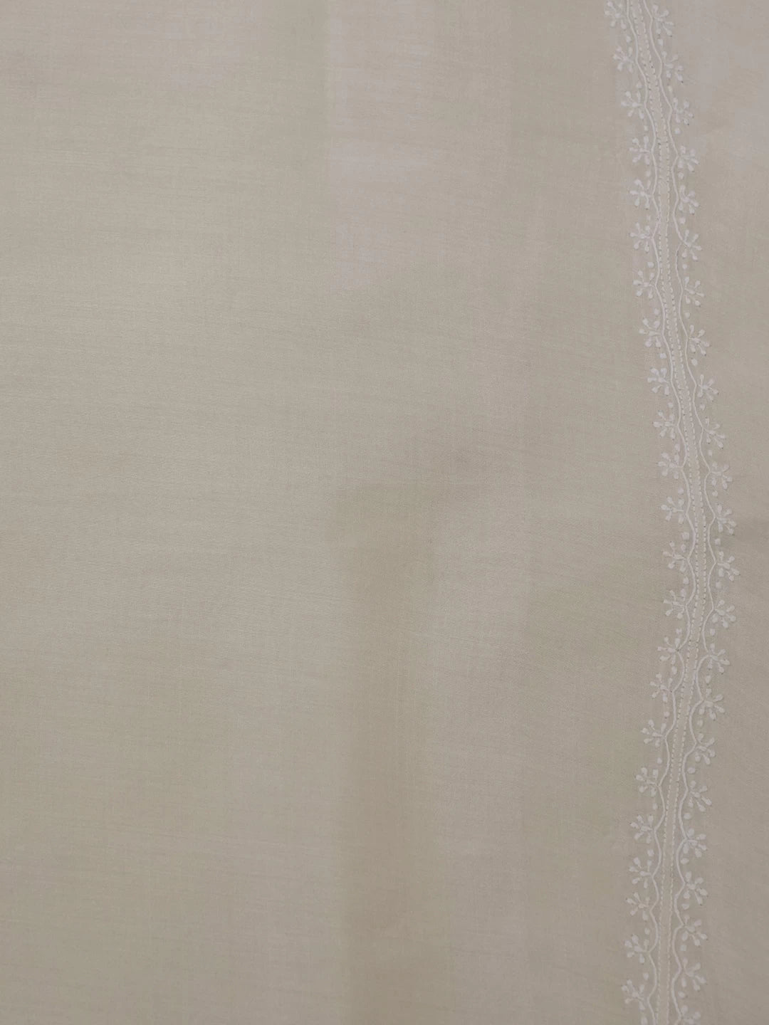 Ada Hand Embroidered Cream Moonga Silk Lucknowi Chikankari Unstitched Men's Kurta Piece 01A489874